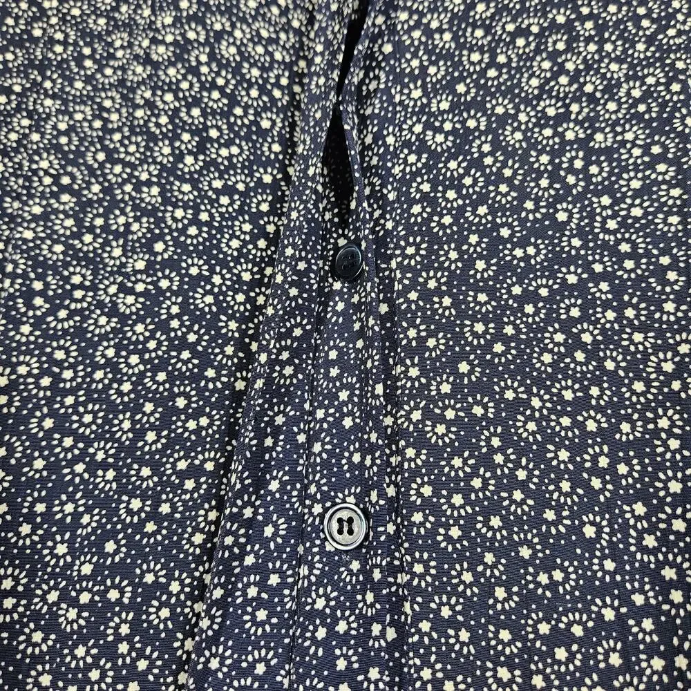 Vtg Liz Claiborne Dress Size 10 Blue Midi Stars Cottage Celestial Modest Pockets